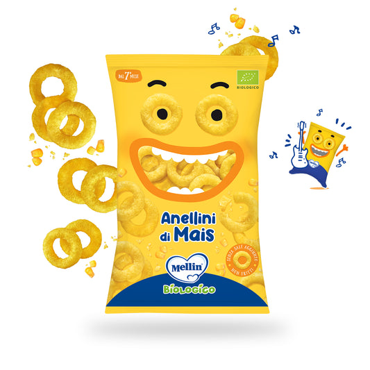 Mellin - Snack Anellini Di Mais: Confezione 15 gr