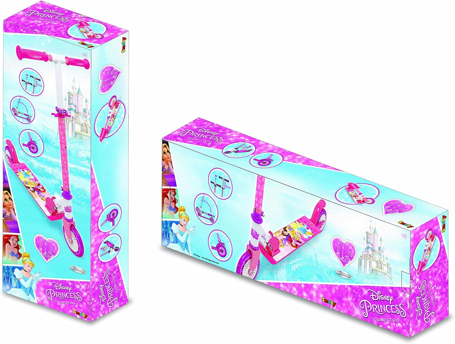 Smoby - Monopattino due ruote Principesse Disney
