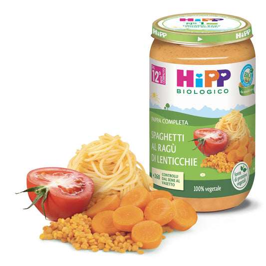 Hipp - Pappa Pronta Spaghetti Al Ragù Di Lenticchie: Confezione 250 gr