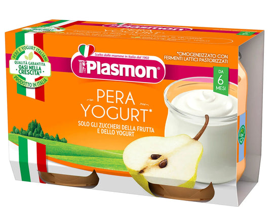 Plasmon - Homogenized Pear Yogurt 2x120gr