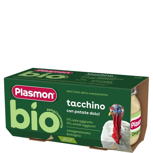 Plasmon BIO Omogeneizzato Tacchino: Confezione 2x80 gr