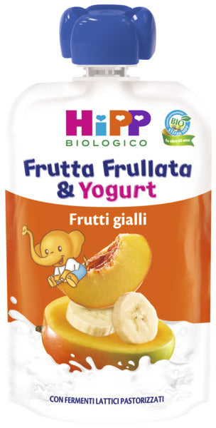 Hipp Fruit Smoothie Peach. Banana. Mango. Apple &amp; Yogurt 90gr