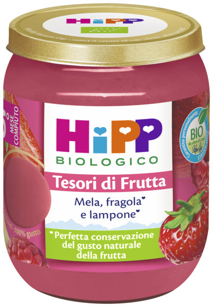 Hipp - Omogeneizzato Tesori Di Frutta Mela Fragola E Lampone: Confezione 160 gr
