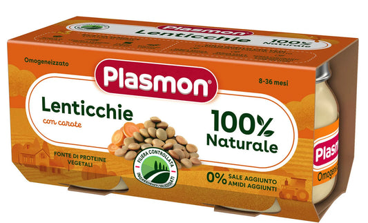 Homogenized Plasmon Lentils 2 x 80 gr
