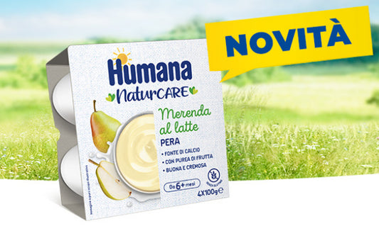Humana - Merenda Latte Pera: Confezione 4X100 gr