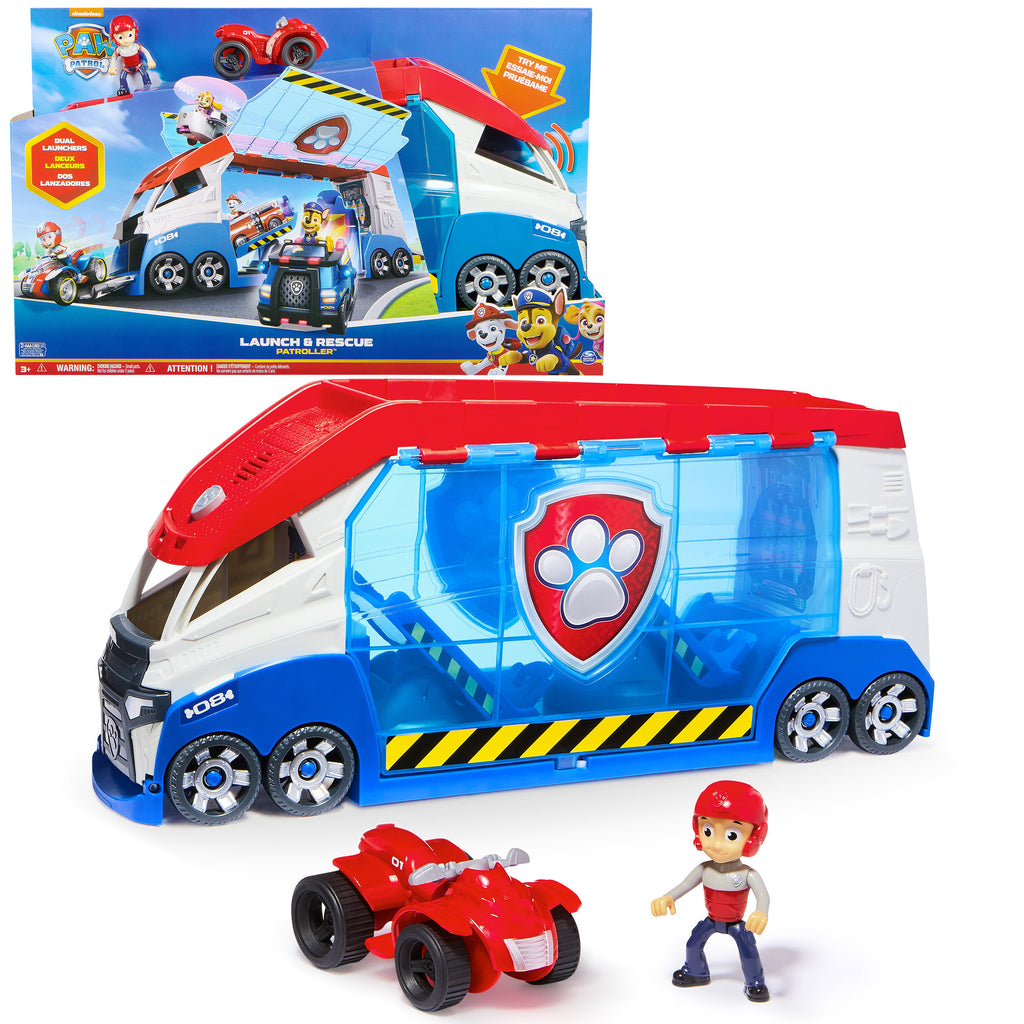 Spin Master - PAW PATROL Paw Patroller trasformabile con lanciatore per veicoli