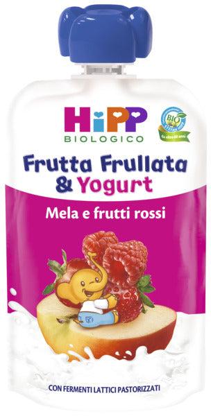 Hipp Fruit Smoothie Apple. Strawberry. Raspberry. Banana &amp; Yogurt 90gr