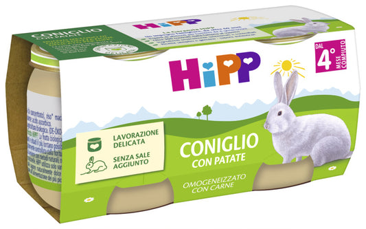 Hipp - Omogeneizzato Coniglio Con Patate: Confezione 2x80 gr