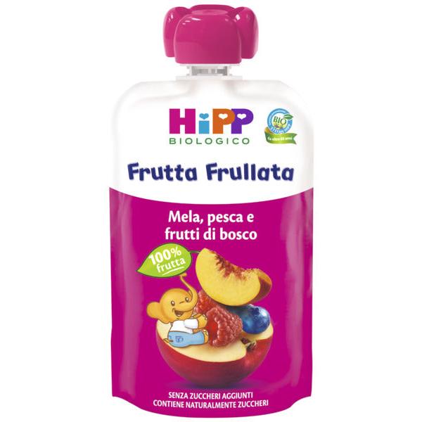 Hipp - Frutta Frullata Mela Pesca Frutti Di Bosco: Confezione 90 gr