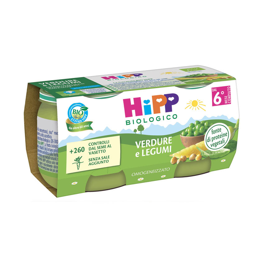 Hipp - Omogeneizzato Verdure E Legumi: Confezione 2x80 gr
