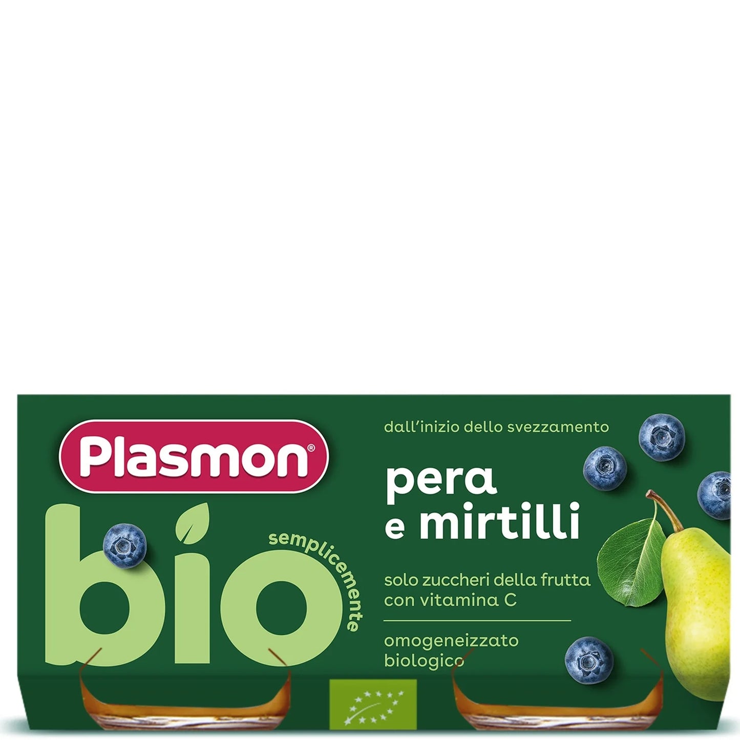 Plasmon - BIO Omogeneizzato Pera Mirtilli: Confezione 2x80 gr