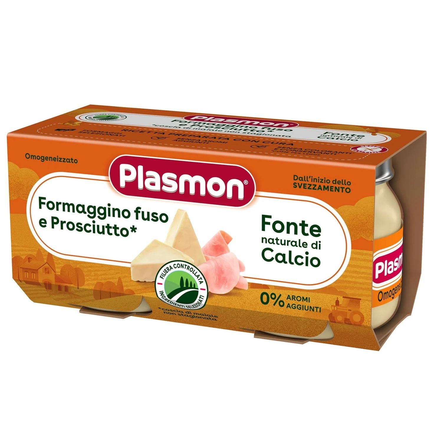 Plasmon - Omogeneizzato Formaggino Prosciutto: Confezione 2x80 gr