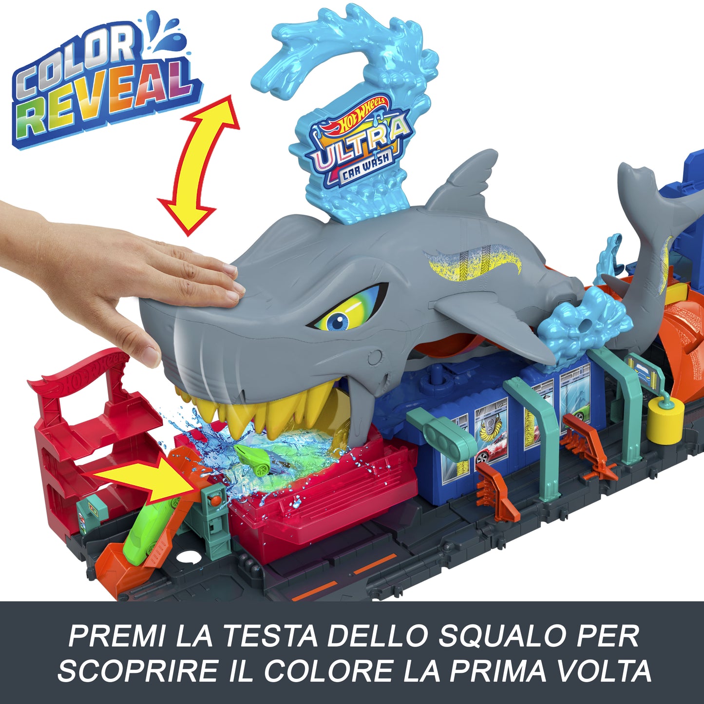 Mattel - Hot Wheels City Autolavaggio Mega Squalo HTN82