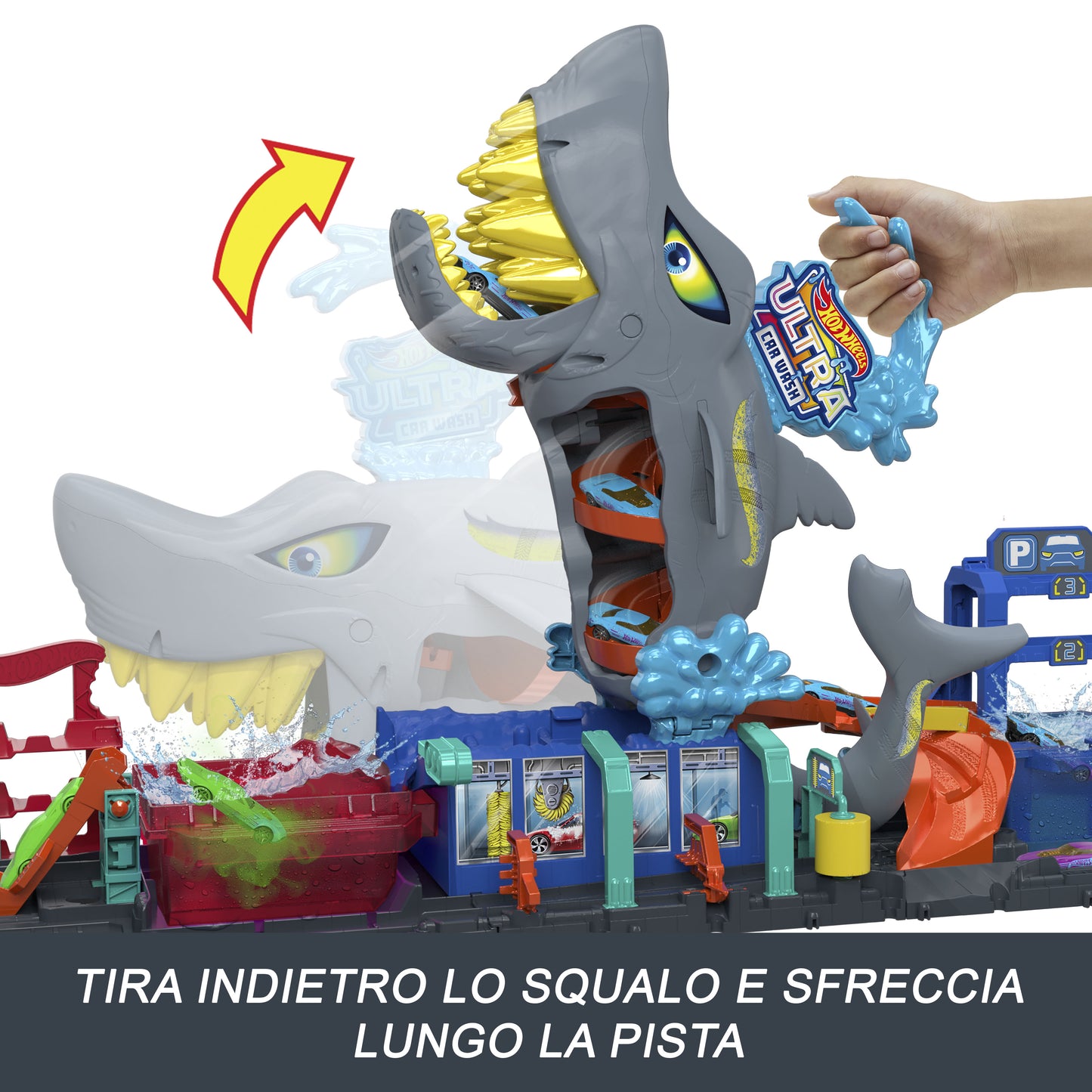 Mattel - Hot Wheels City Autolavaggio Mega Squalo HTN82