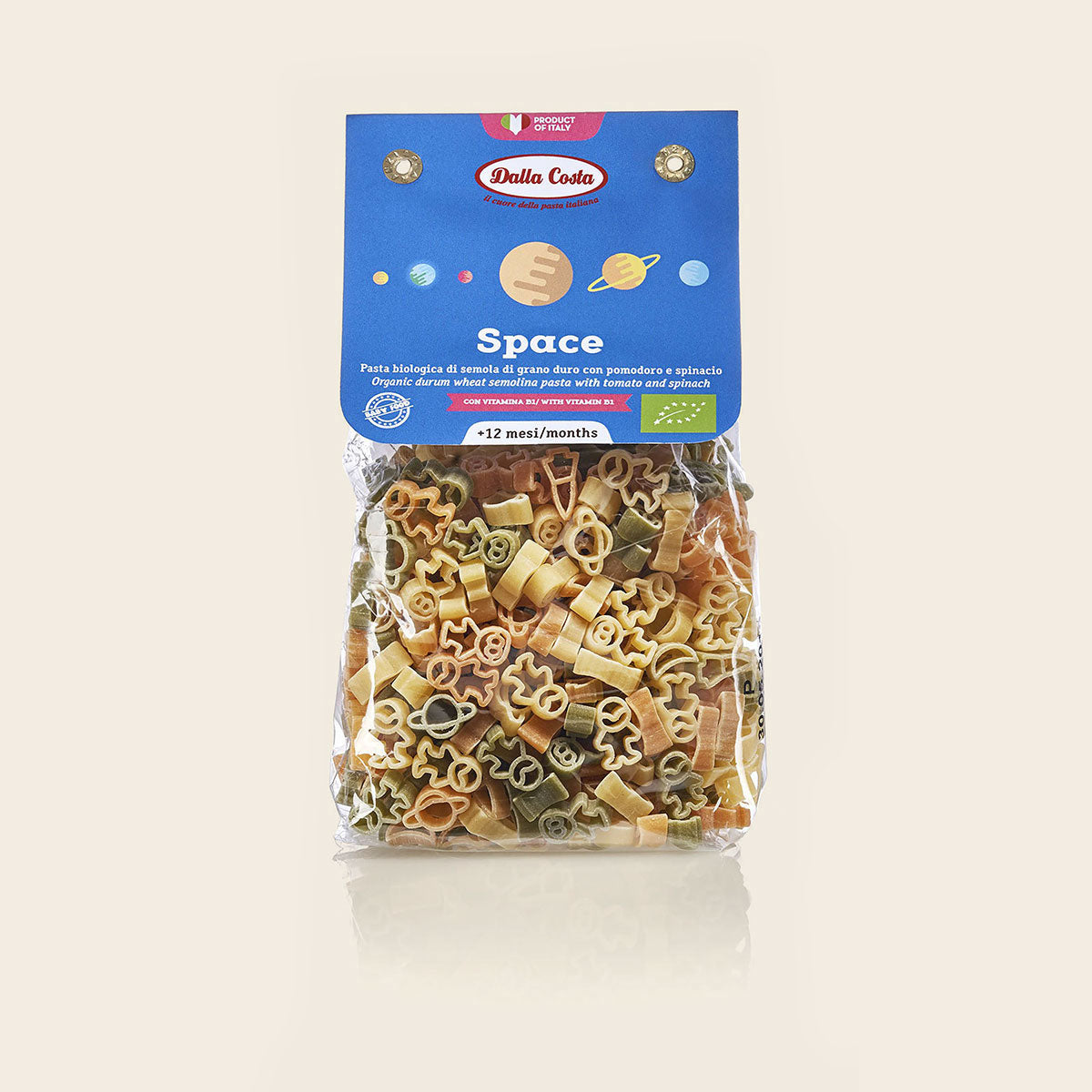 Dalla Costa - Space Pasta Tricolore Al Pomodoro e Spinaci: Confezione 200 gr