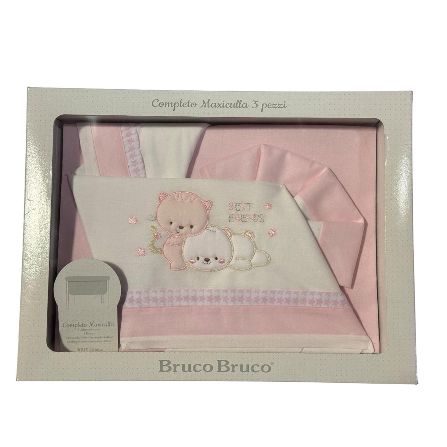Bruco Bruco - Set Maxi Culla 3 Pezzi Rosa