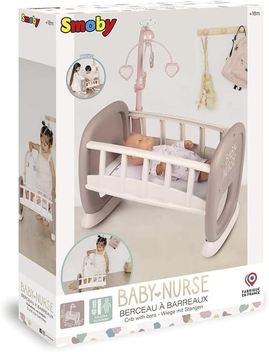 Smoby - Baby Nurse Cradle with Carousel