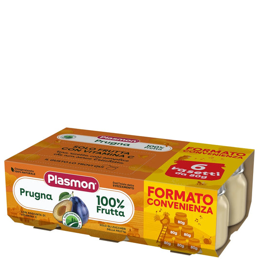 Plasmon - Omogenizzato Frutta Prugna: Confezione 6x80 gr