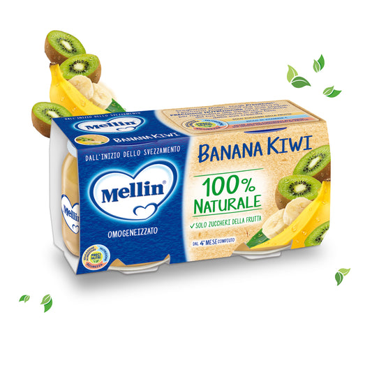 Mellin - Omogeneizzato Banana Kiwi: Confezione 2x100 gr