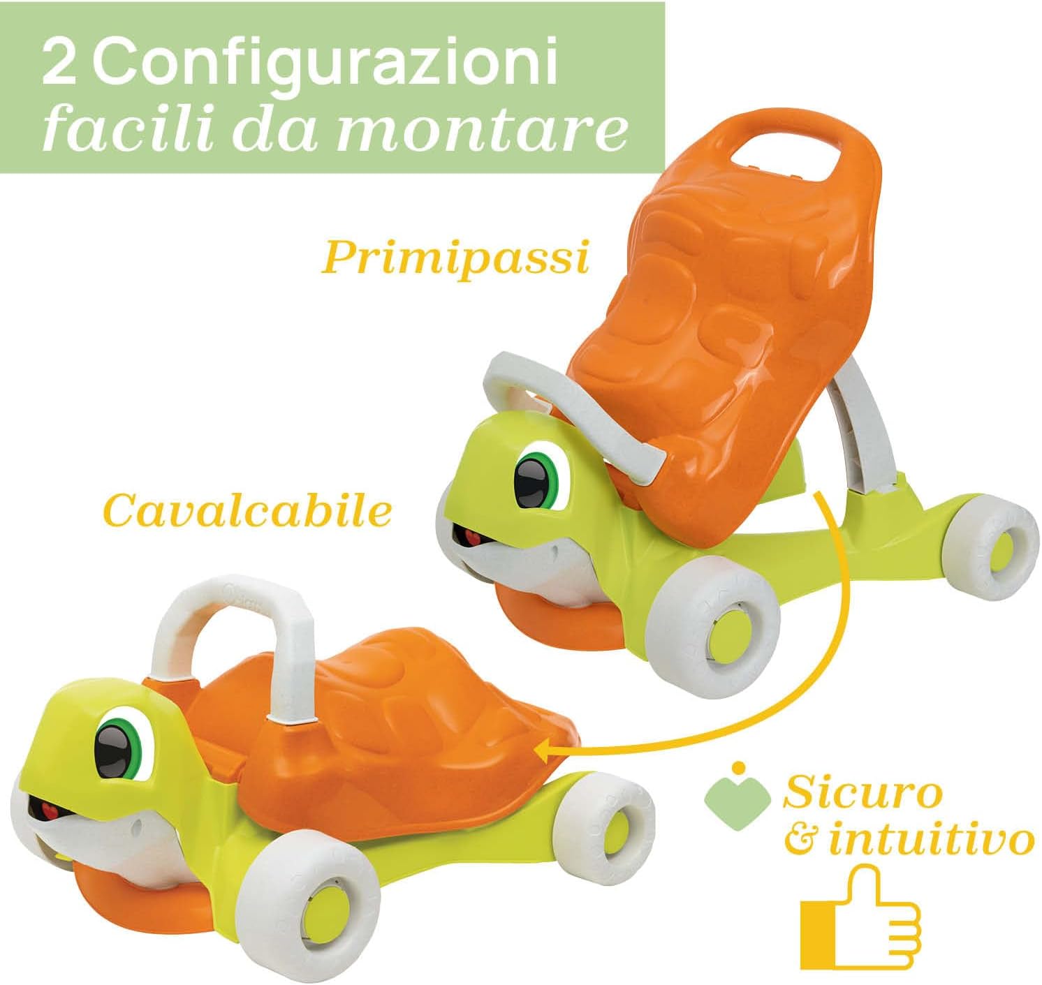 Chicco - Primi Passi Tartaruga 2 in 1