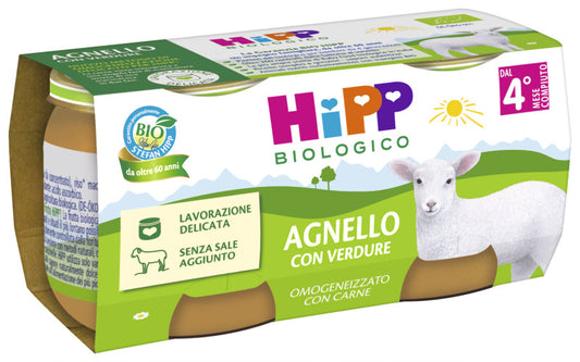 Hipp - Omogeneizzato Agnello Con Verdure: Confezione 2x80 gr