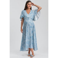 VALENTINA QD31 - Maxi Abito Premaman Stampato