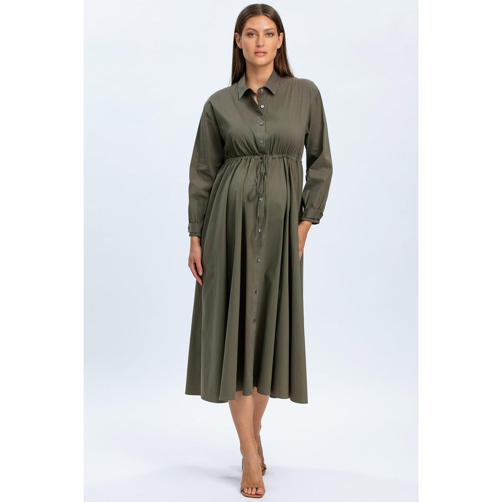 ALTHEA - Abito Camicia Premaman e Allattamento Verde