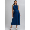 CLARISSA - Maxi Abito Premaman Blu con Cintura Rimovibile