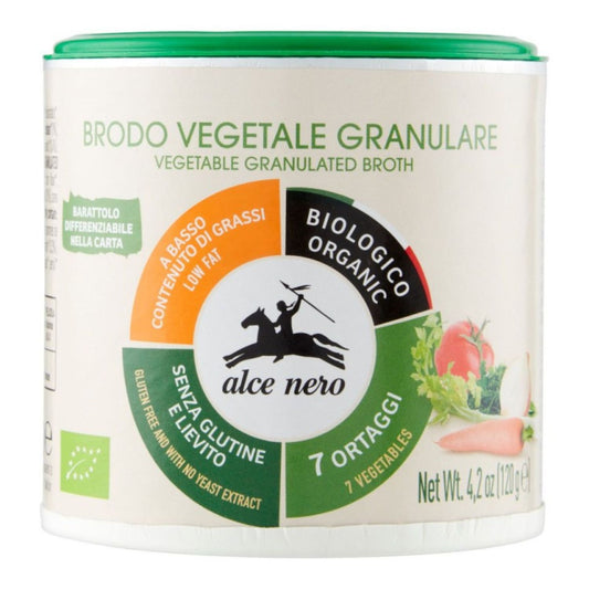 Alce Nero - Brodo vegetale Granulare Biologico: Confezione 120 gr