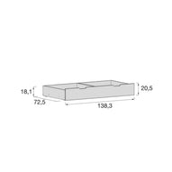 Alondra - Letto Montessori a Casetta Sogni 70x140 cm Con Cassetti