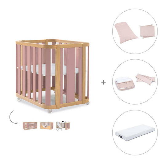 Alondra - Crea Pack Culla Lettino 4in1 + Materasso + Tessile