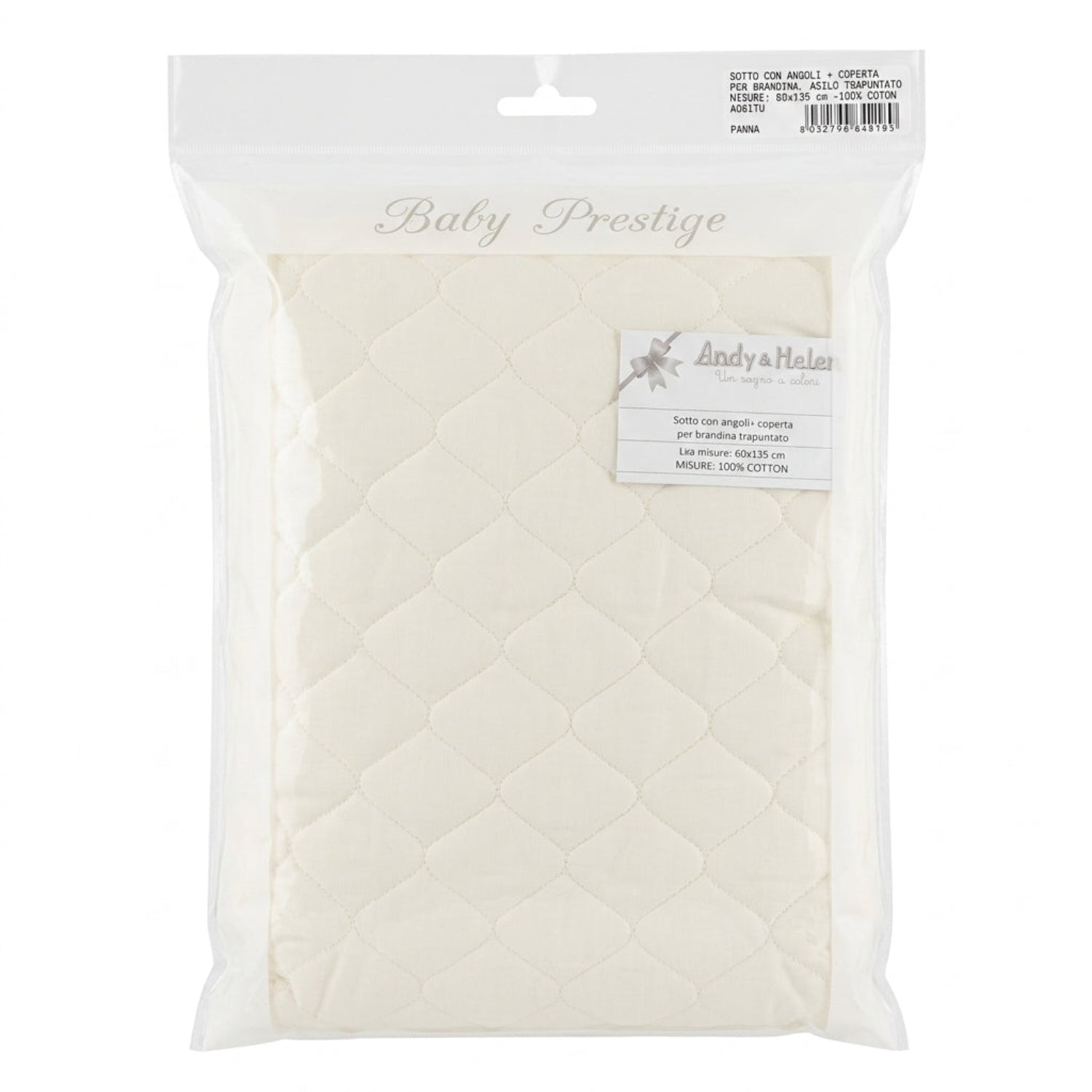 Andy & Helen - Sotto con Angoli + Coperta per Brandina Asilo Trap 60x135 Cm