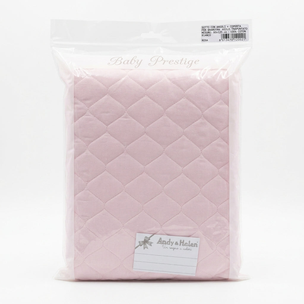 Andy & Helen - Sotto con Angoli + Coperta per Brandina Asilo Trap 60x135 Cm