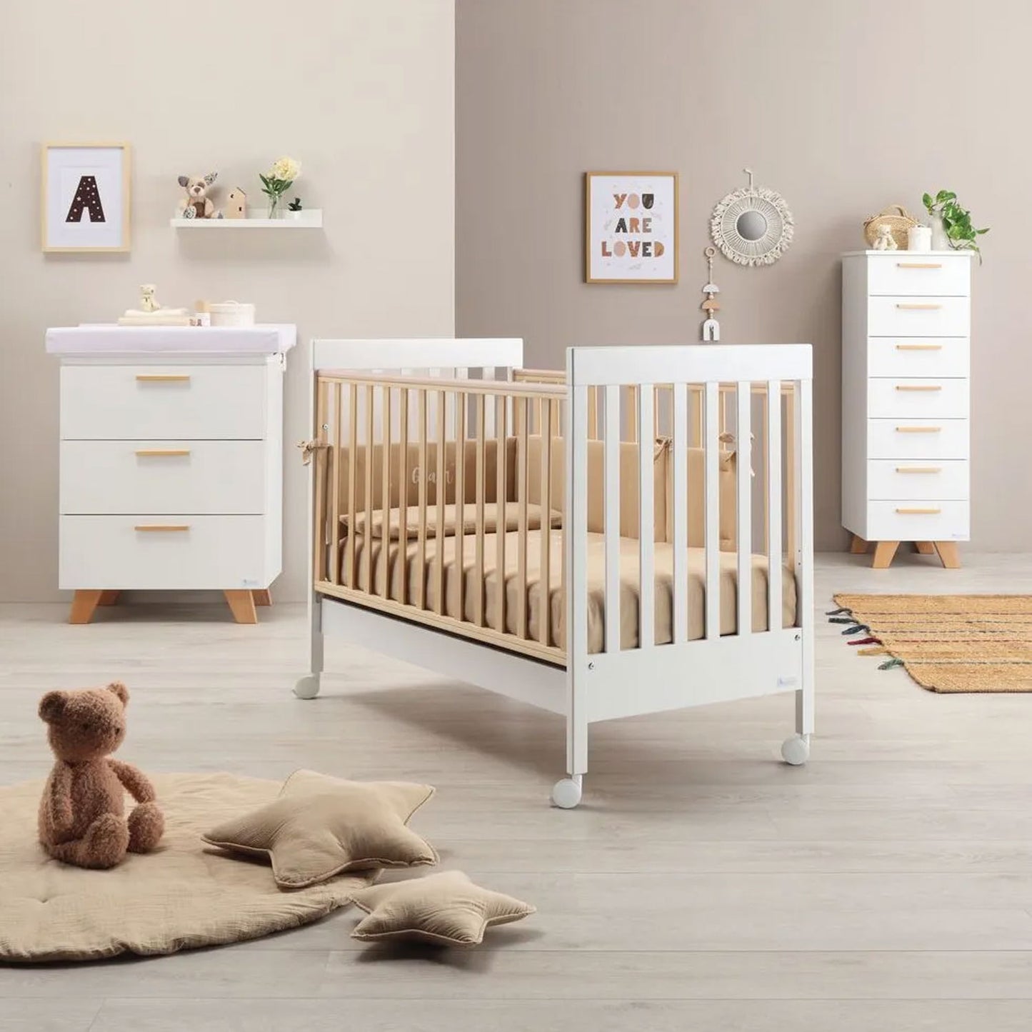 Azzurra Design - Homi Cot + Baby Space System + Reducer cradle