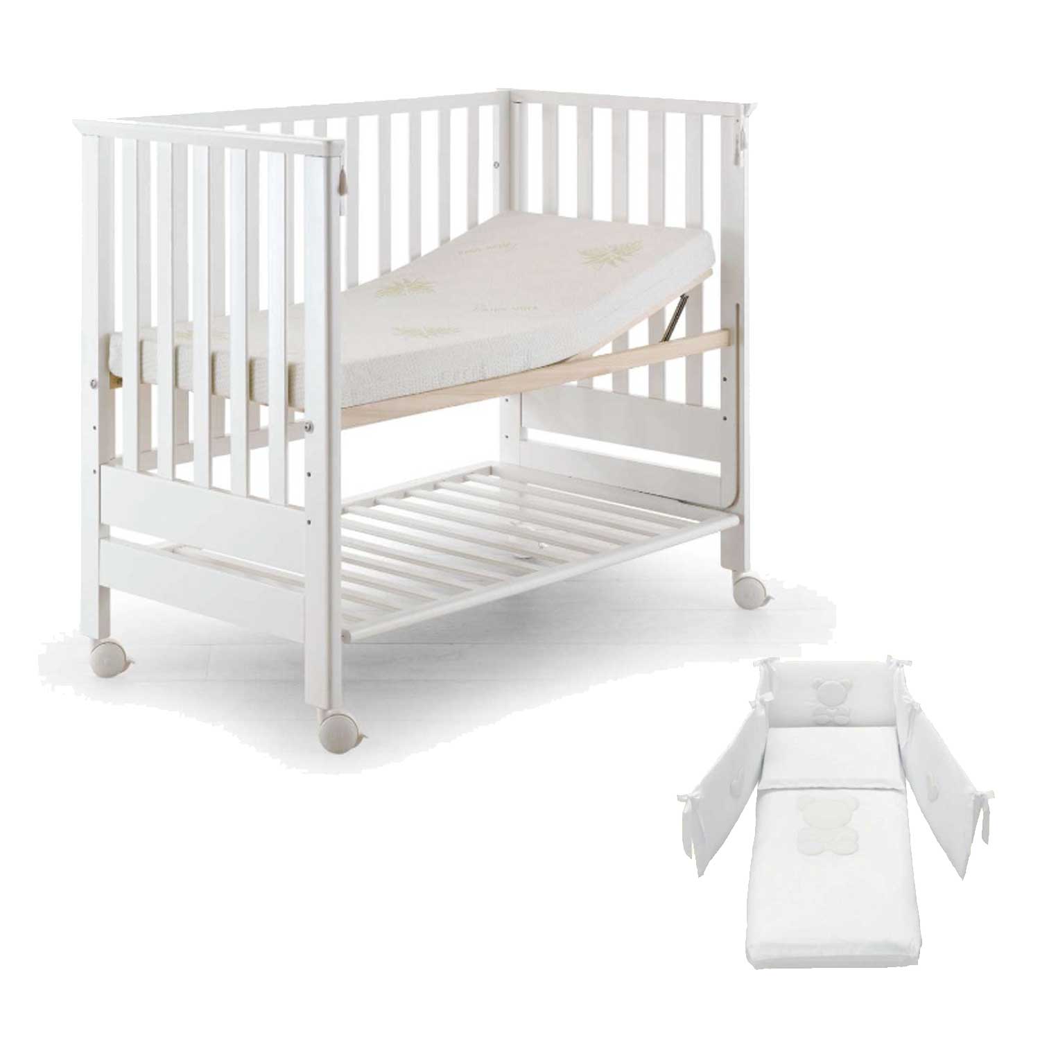 Azzurra Design - Lettino Contact + Completo Piumone Domus Bianco
