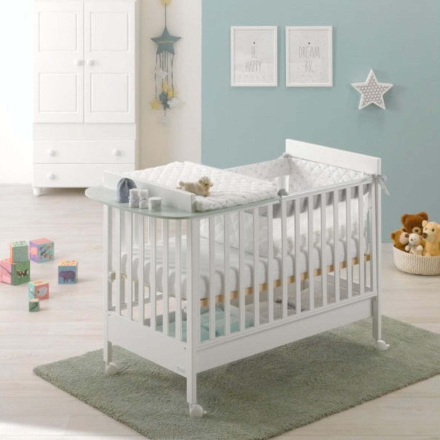 Azzurra Design - Lettino Homi + Sistema Baby Space + Materasso Omaggio!
