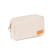 Pochette in tessuto beige