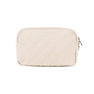 Pochette in tessuto beige