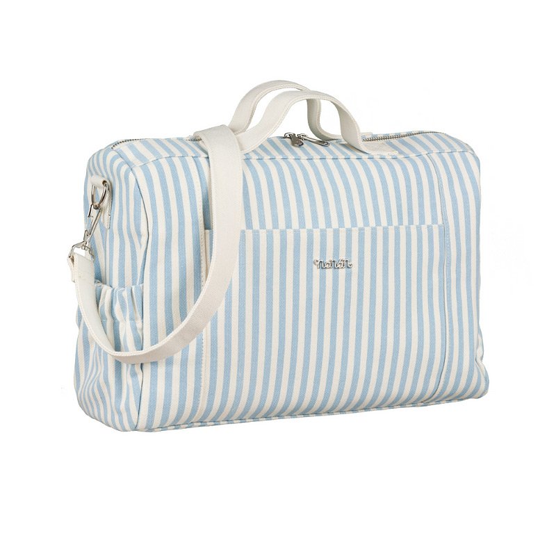 Borsa passeggio canvas azzurra