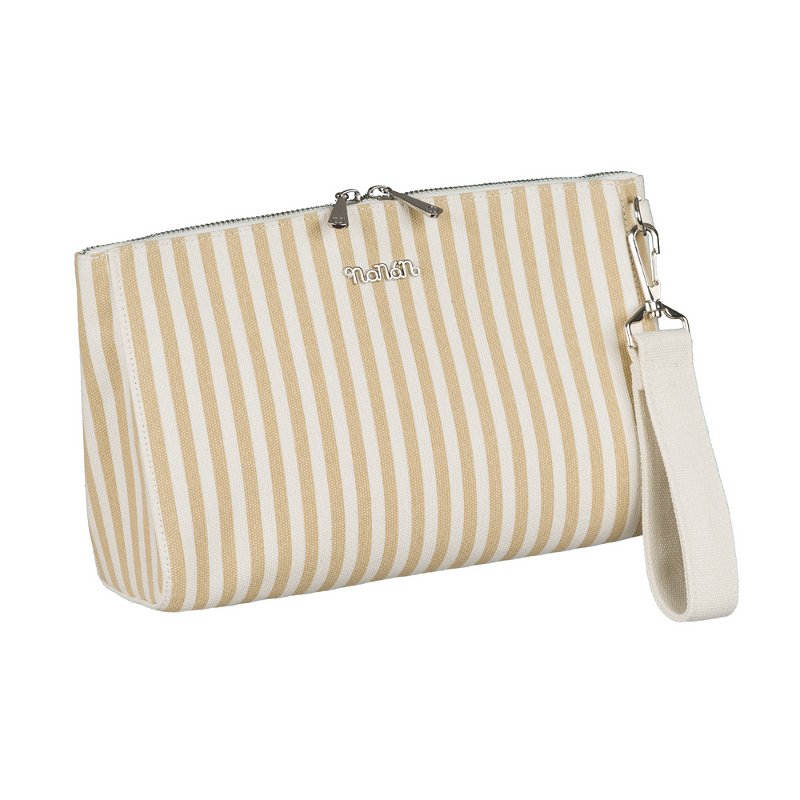 Pochette canvas beige