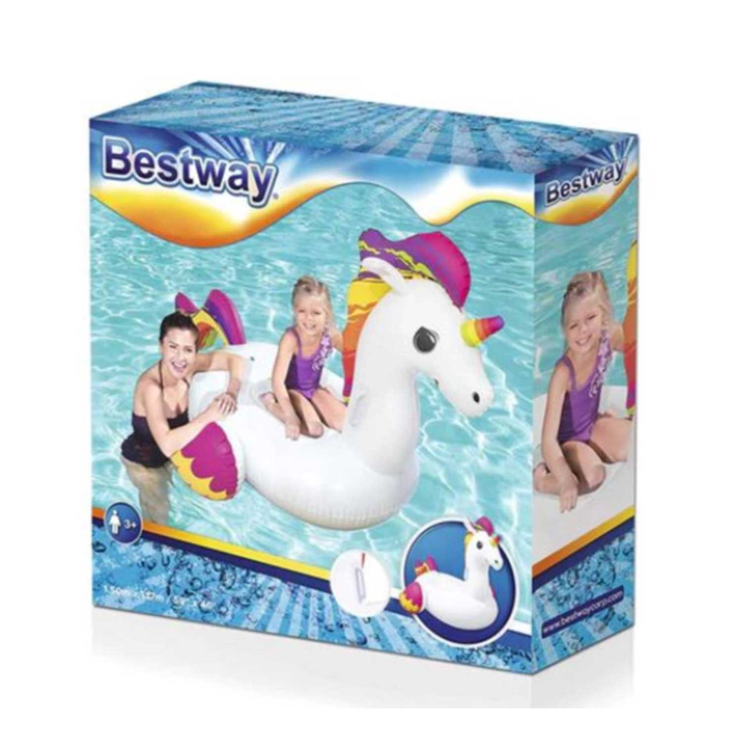 Bestway - Cavalcabile Unicorno Fantasy Con Maniglie