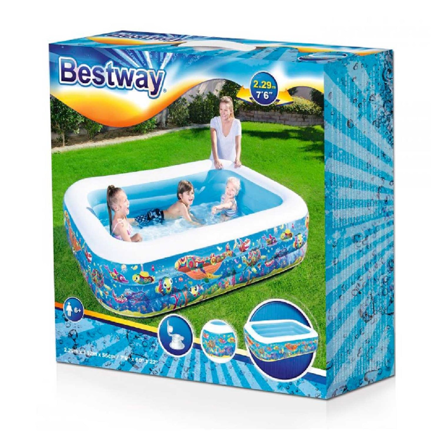 Bestway - Piscina Gioco Gonfiabile 229 x 152 x 56 cm