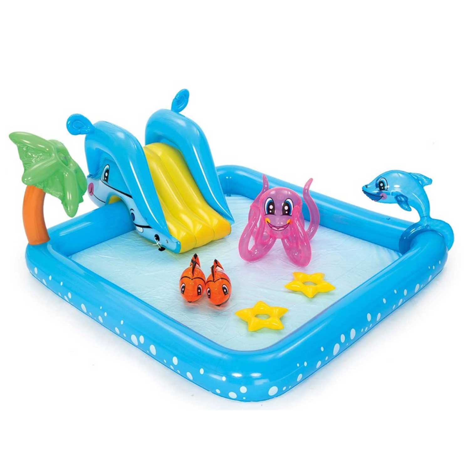 Bestway - Piscina gonfiabile Acquario Fantastico con Scivolo