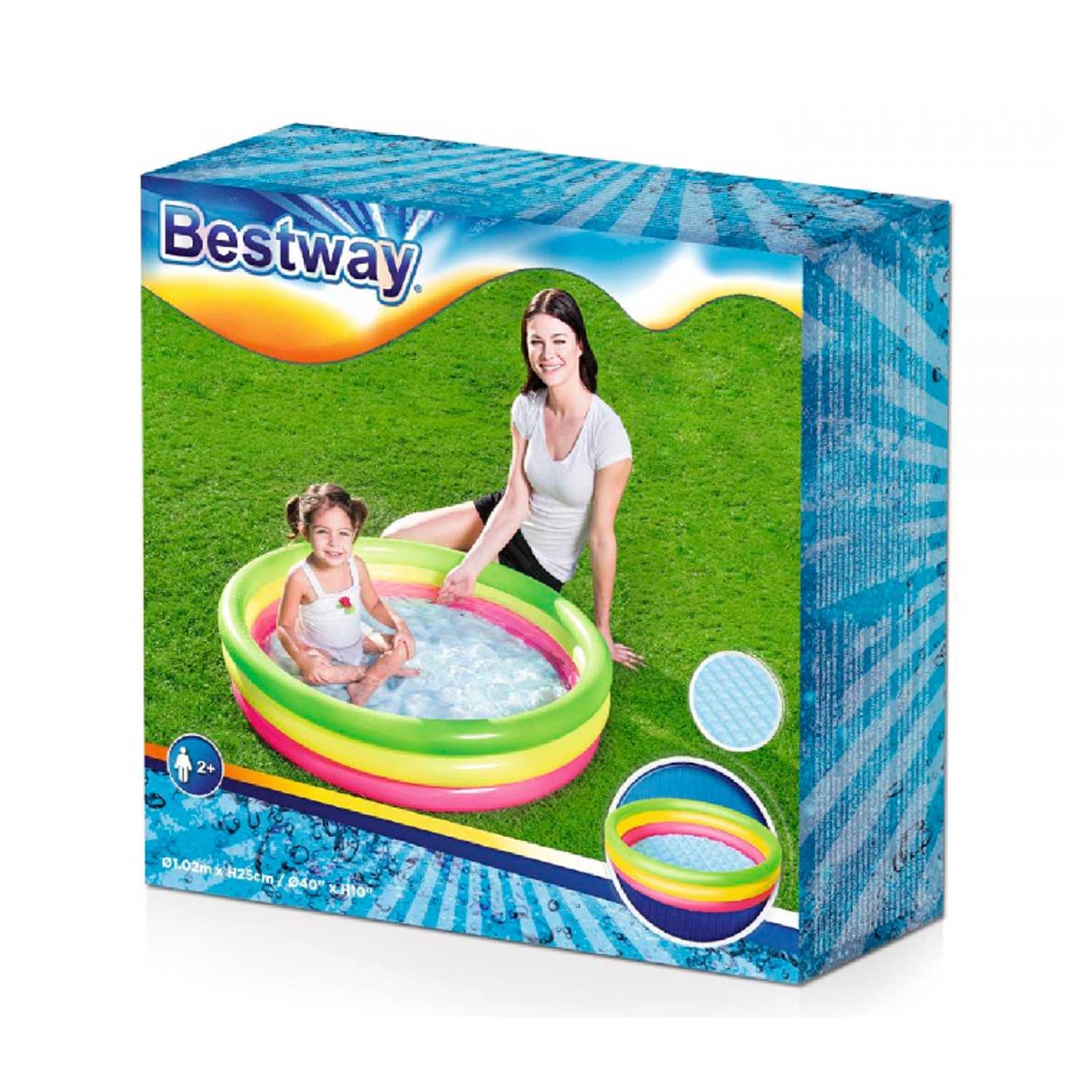Bestway - Piscina Gonfiabile Colorata 102 x 25 cm