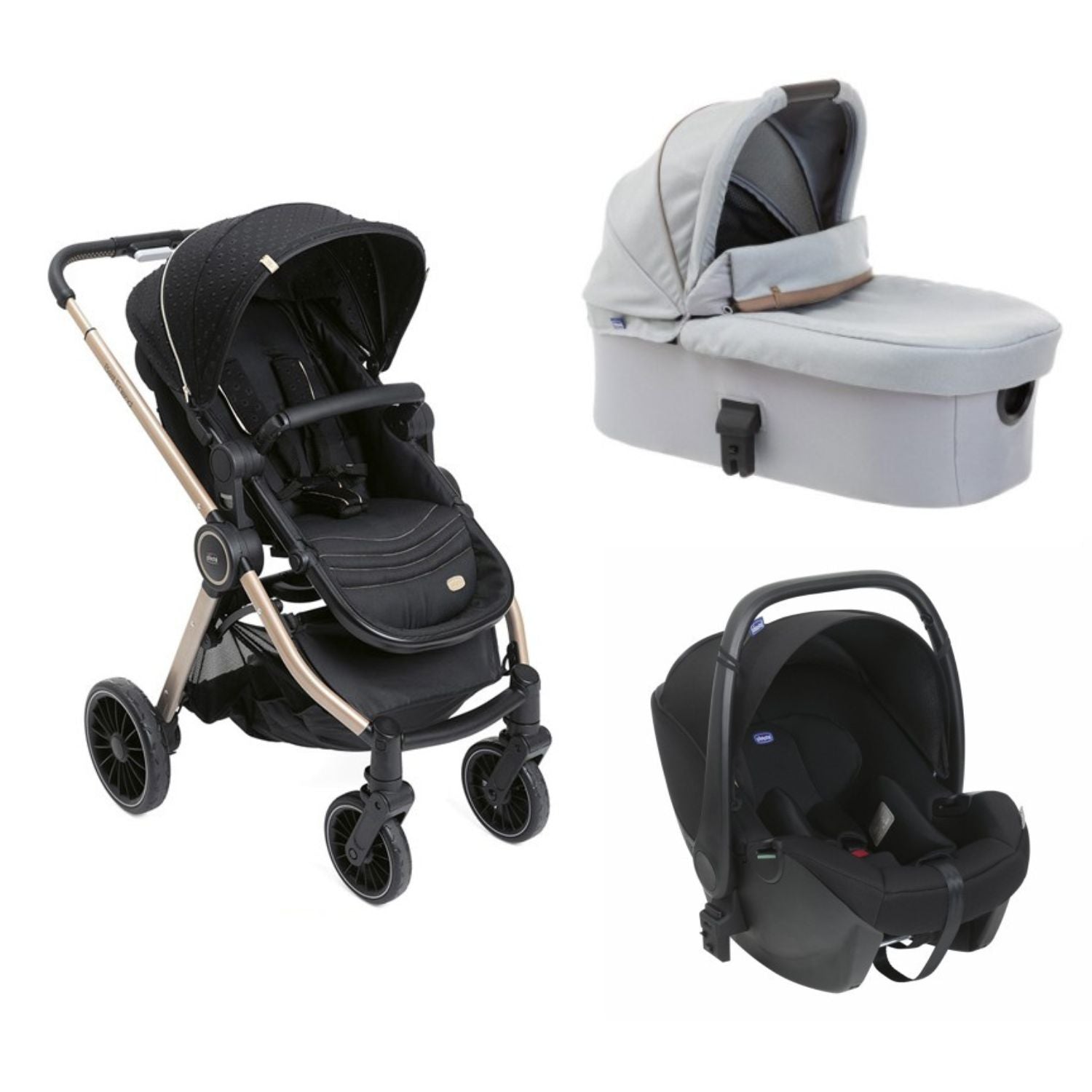 Chicco - Trio Best Friend Pro Light + Seggiolino Auto Kory Isize R129