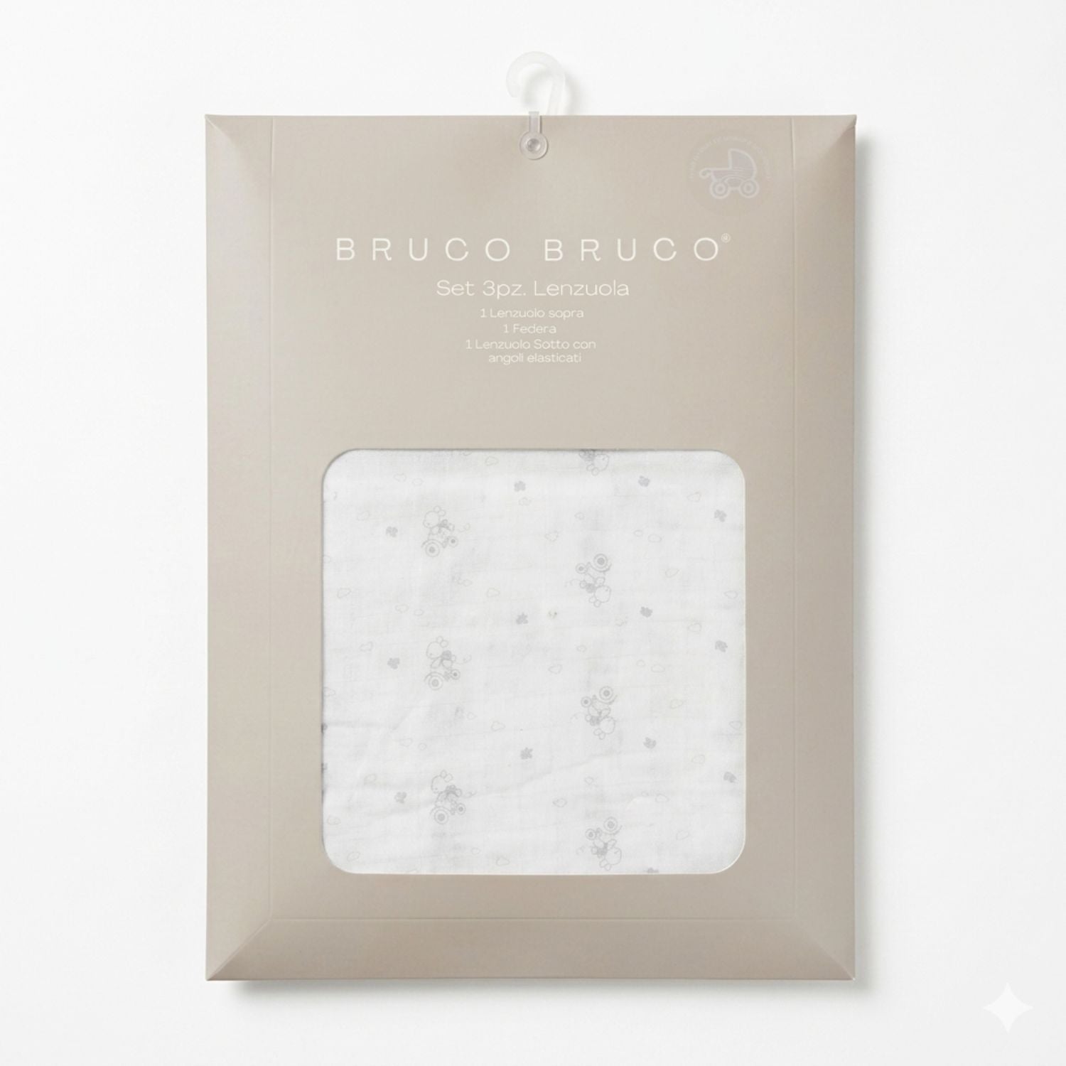 Bruco Bruco - Set Mussola Lenzuola Culla 3 Pezzi