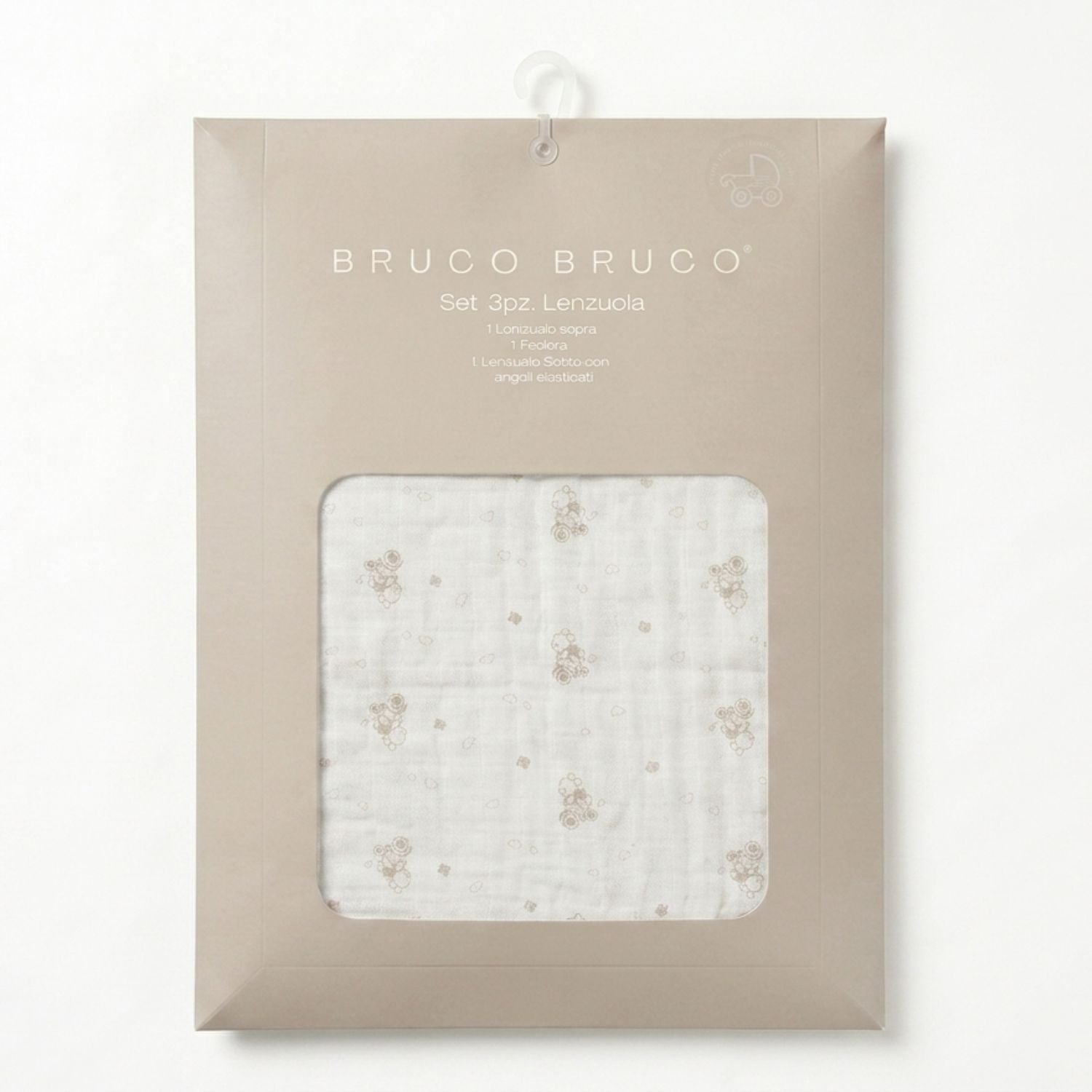 Bruco Bruco - Set Mussola Lenzuola Culla 3 Pezzi