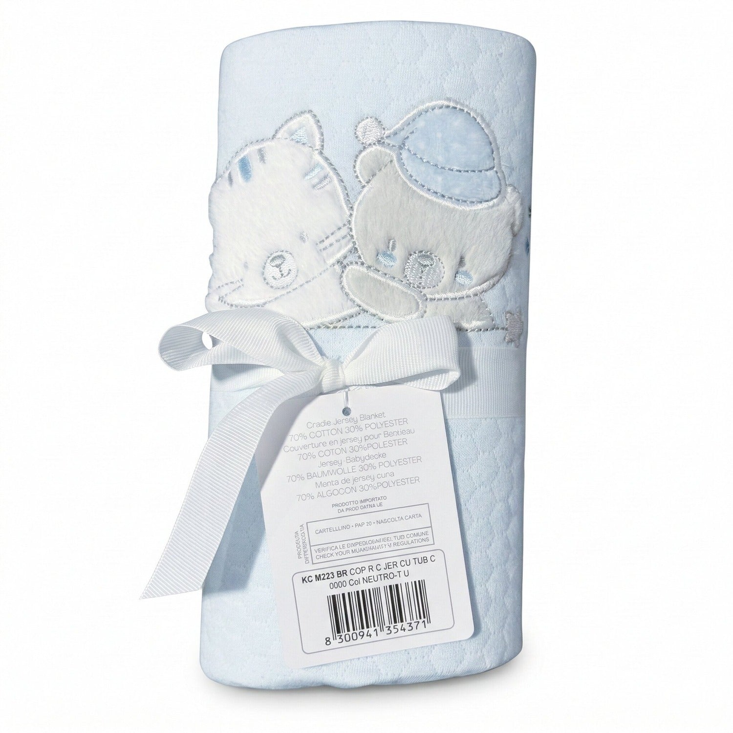 Bruco Bruco - Coperta Jersey Letto Ricamata Arrotolata