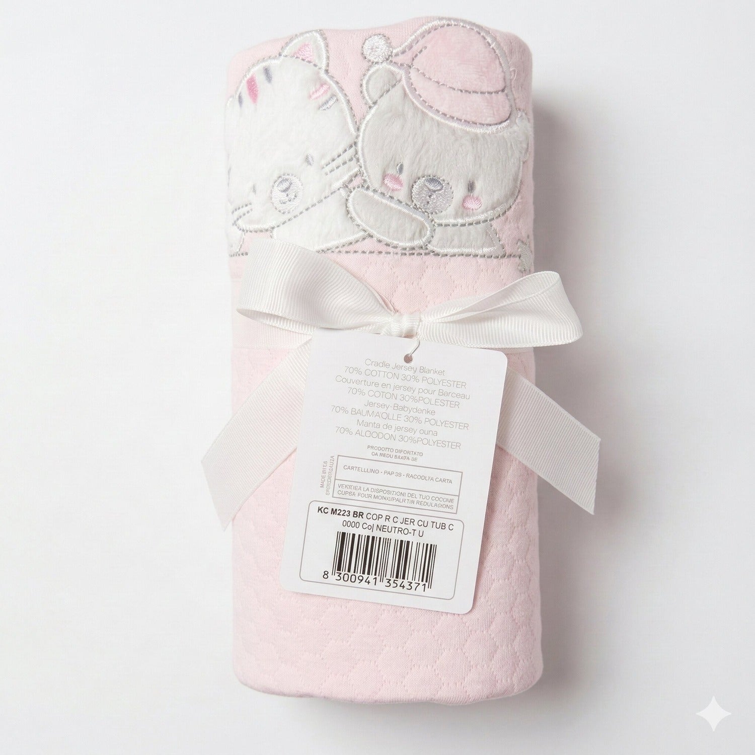 Bruco Bruco - Coperta Jersey Letto Ricamata Arrotolata