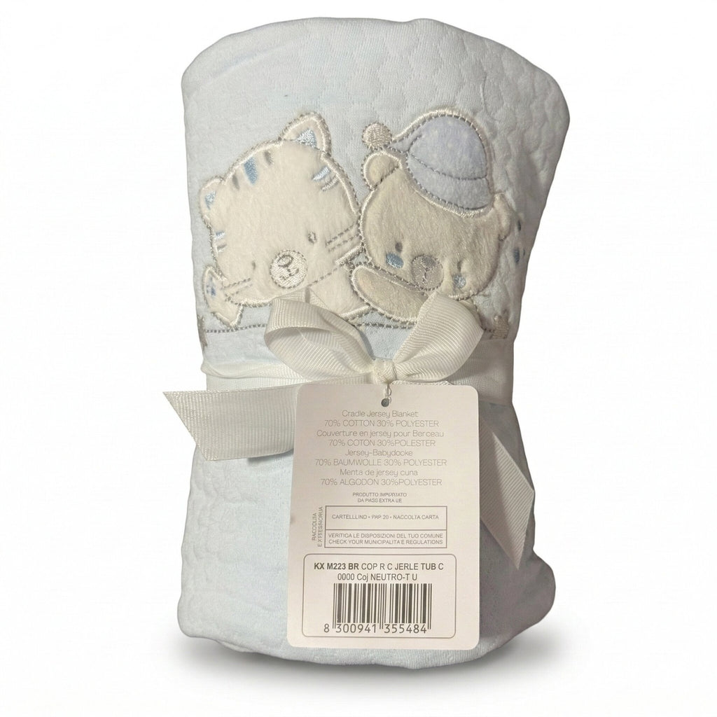 Bruco Bruco - Coperta Jersey Letto Ricamata Arrotolata